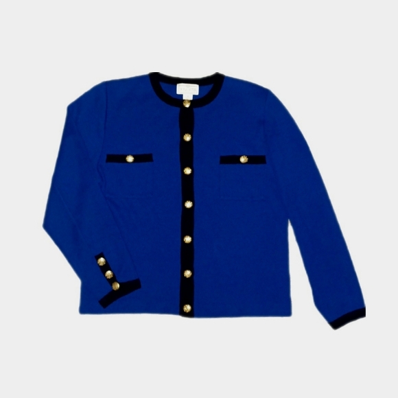 DonCaster Blue Button-Down Cardigan Sweater - Picture 3 of 6